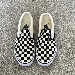 New slip on checkered vans